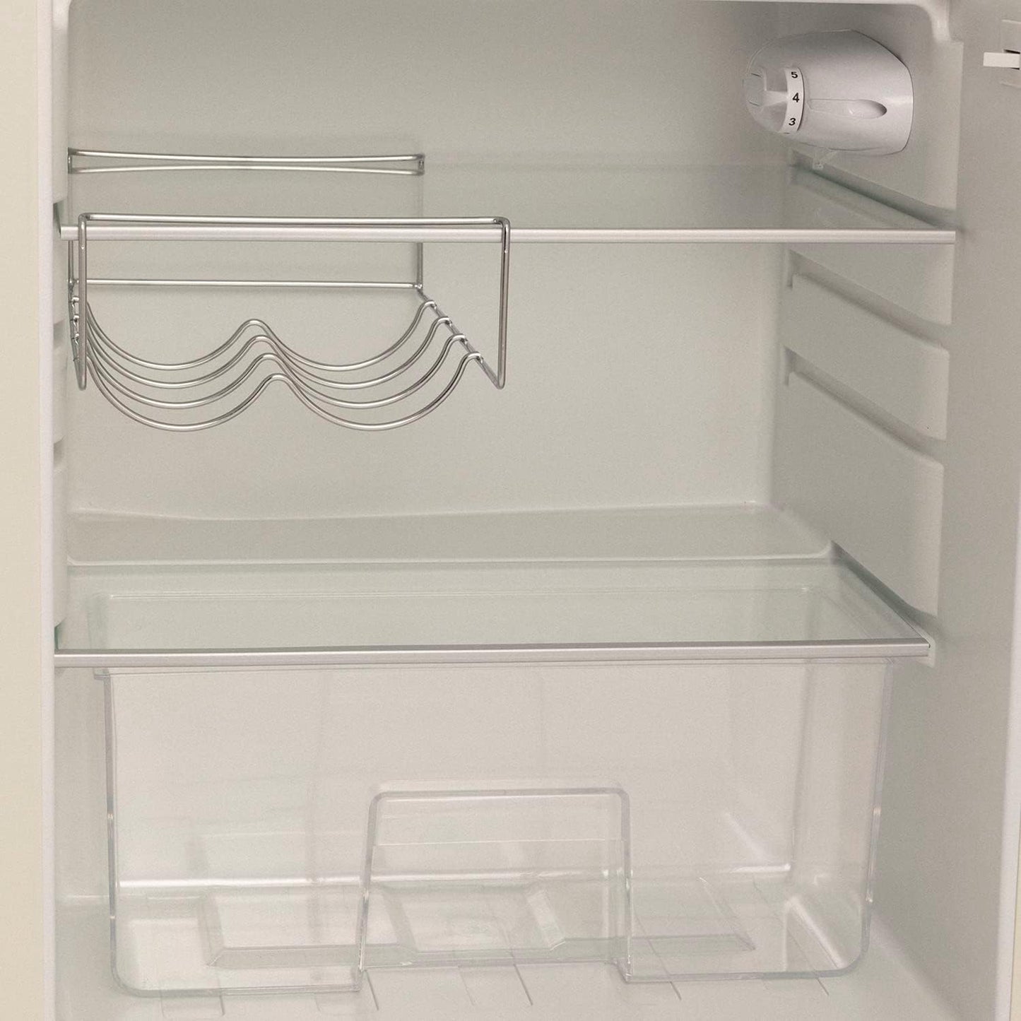 / RETRO FRIDGE 83.5 Black/Réfrigérateur Blanc Cassé Avec Poignée Noire/Pratique Et Fonctionnel, Matériaux Résistants