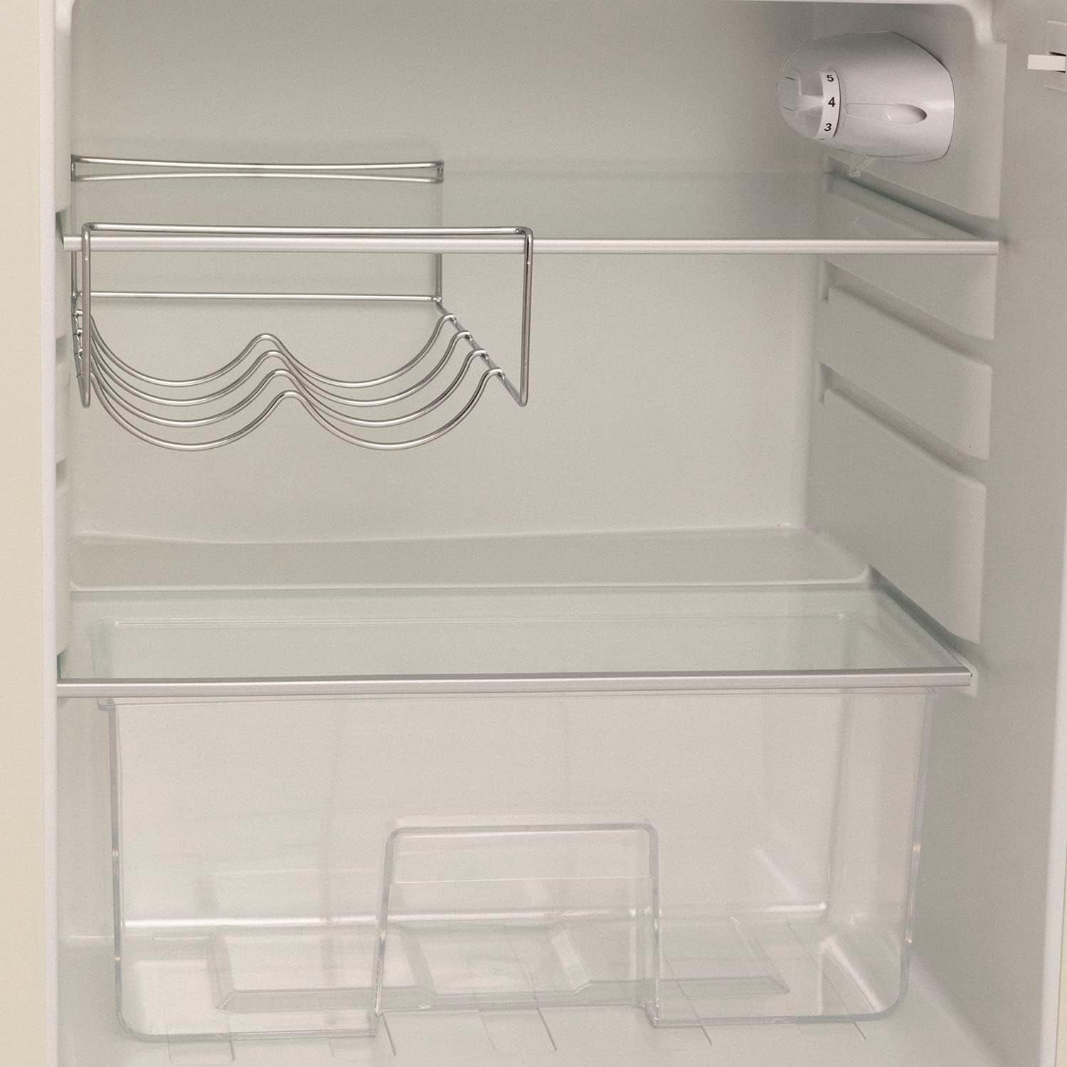 / RETRO FRIDGE 83.5 Black/Réfrigérateur Blanc Cassé Avec Poignée Noire/Pratique Et Fonctionnel, Matériaux Résistants