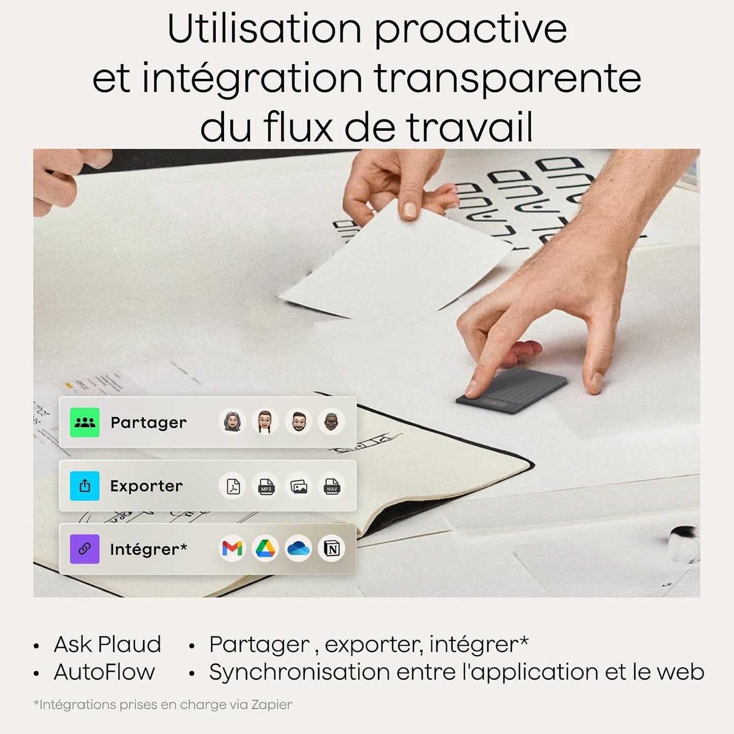 Note Pro Enregistreur Vocal IA Dictaphone Avec Transcription Noir | RéSumé IA Saisie Multimodale Jusqu’À 50H D’Enregistrement Teams ConçU Pour ConféRences RéUnions Appels ÉTui Inclus