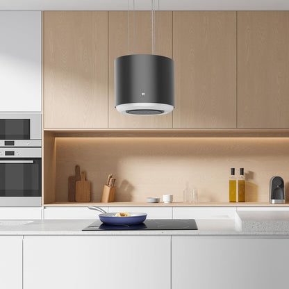 Hotte Îlot Centrale A+ - Hotte Suspendue 48Cm- 565M ³/ H - CBCB4838 | Hotte Aspirante Îlot - Wifi Et APP - Filtre À Charbon CBCF0010 Inclus - 4 Vitesses & LED De 2 Niveaux De Luminosité
