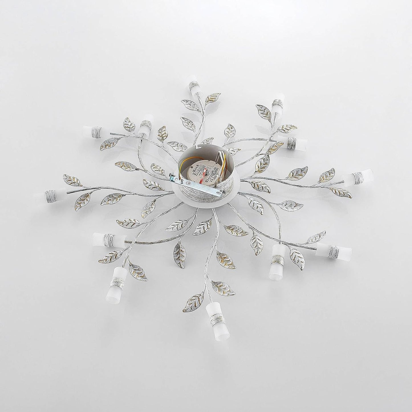 LED Plafonnier Bolonia (Traditionnel) En Bronze Métal E. A. Pour Salon & Salle À Manger (À 12 Lampes,), Eclairage Lampe Luminaire Plafond Eclerage