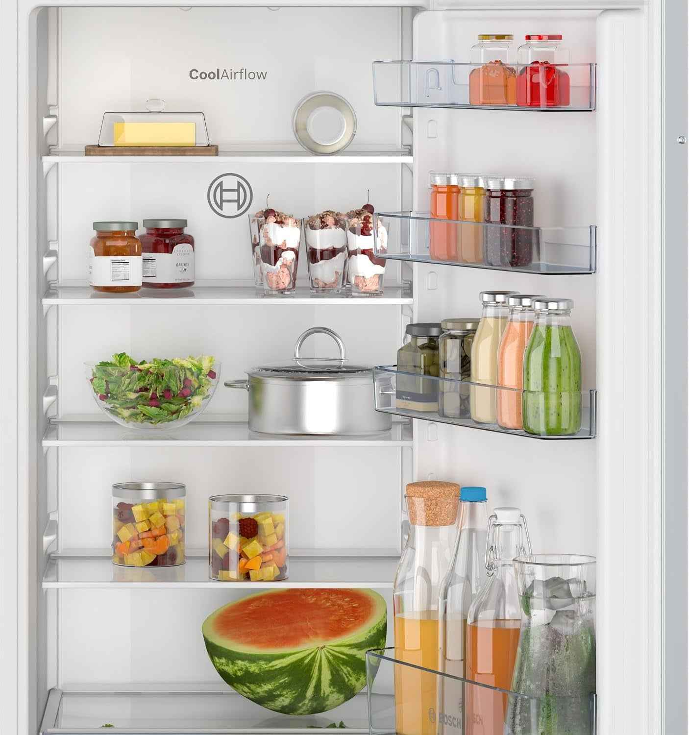 Bosch KIV865SE0 Série 2 - Réfrigérateur Combiné, Intégrable, Lowfrost | 177.2 X 54.1 Cm, Cool Airflow, Éclairage LED, Fabriqué En Allemagne