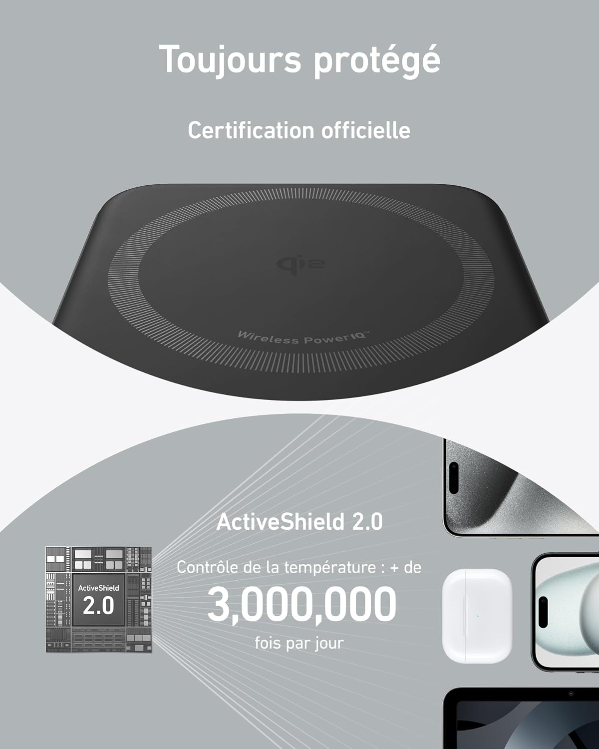 Maggo Qi2 Batterie Externe Magnétique 10000 Mah 15W | Compatible Magsafe, Pour Iphone 17/16/15/14 Air Plus/Pro/Max, Chargeur USB C Rapide (Câble USB C Inclus)