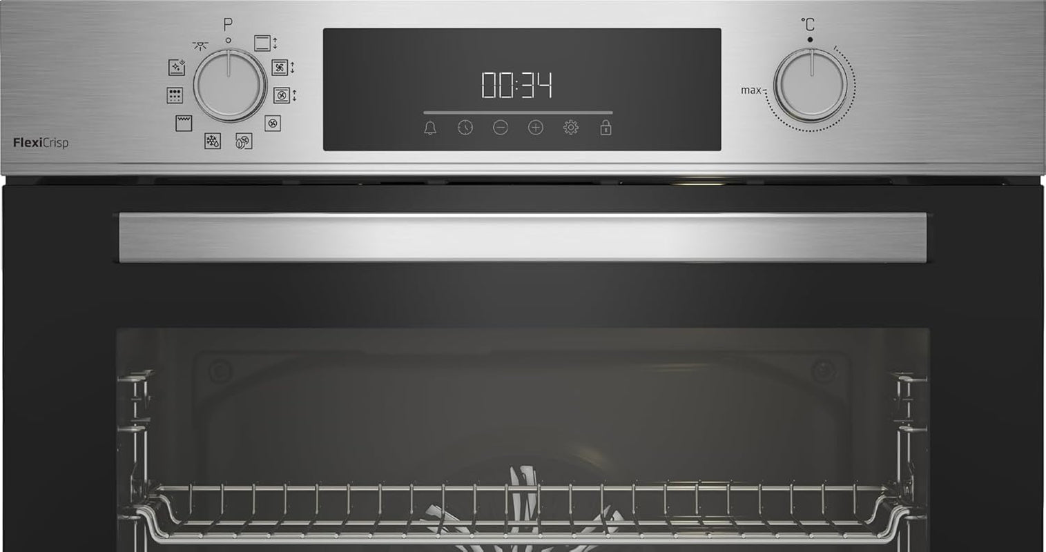 BEKO Four Encastrable Pyrolyse BBIM12300XMPEF, Aéroperfect, 72 Litres,
