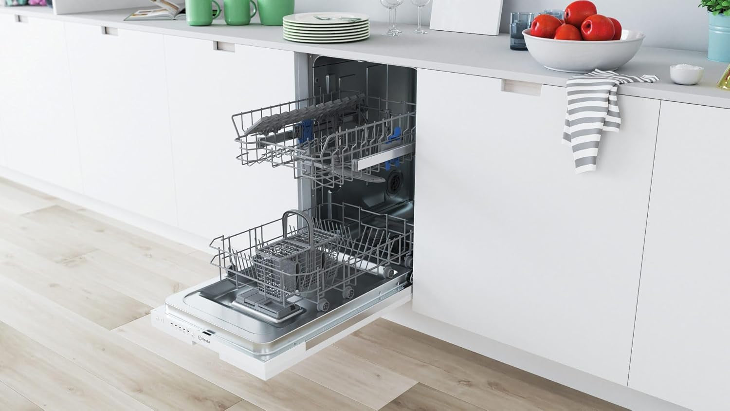 Nouveau Modèle INDESIT DI9E 2B10 Lave-Linge 45 Cm Compartiment Total Sans Panneau 9 Couvertures Classe F
