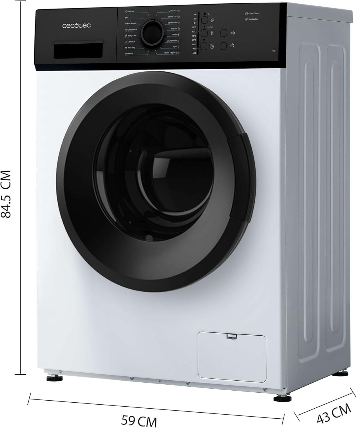 Lave-Linge 6 Kg Bolero Dresscode 620 E. Chargement Frontal, 1000 RPM, Faible Consommation D'Énergie, Drumclean, 15 Programmes, Kidlock, Prewash, Stérilisation 60ºc, Prrogramme Rapide 15'