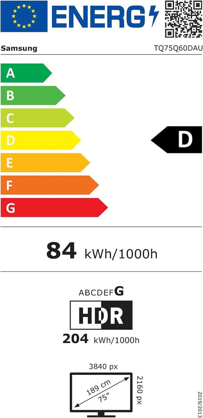 TV QLED 4K 2024 75Q60D Smart TV De 75" Avec plus D'1 Milliard De Couleurs, Couleurs Certifiées, Le Meilleur Smart TV Et Contrôlez Votre Maison Avec Smartthings