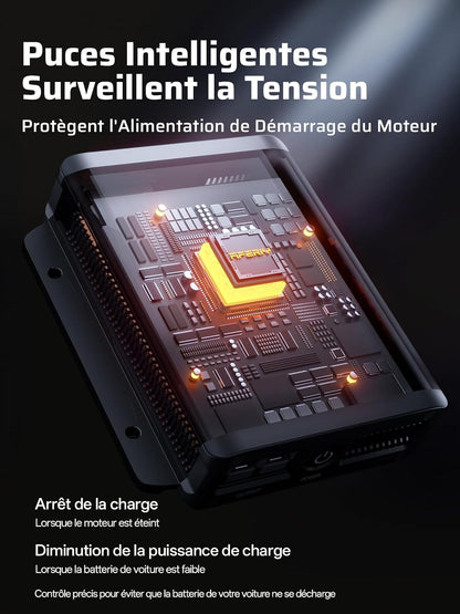 580W Chargeur De Batterie DC-DC, AF-DC060, Chargeur D'Alternateur 6X plus Rapide, Conçu Pour Générateur Électrique Portable, Compatible Avec 99% Stations Solaires Pour Camping-Car, SUV, JEEP