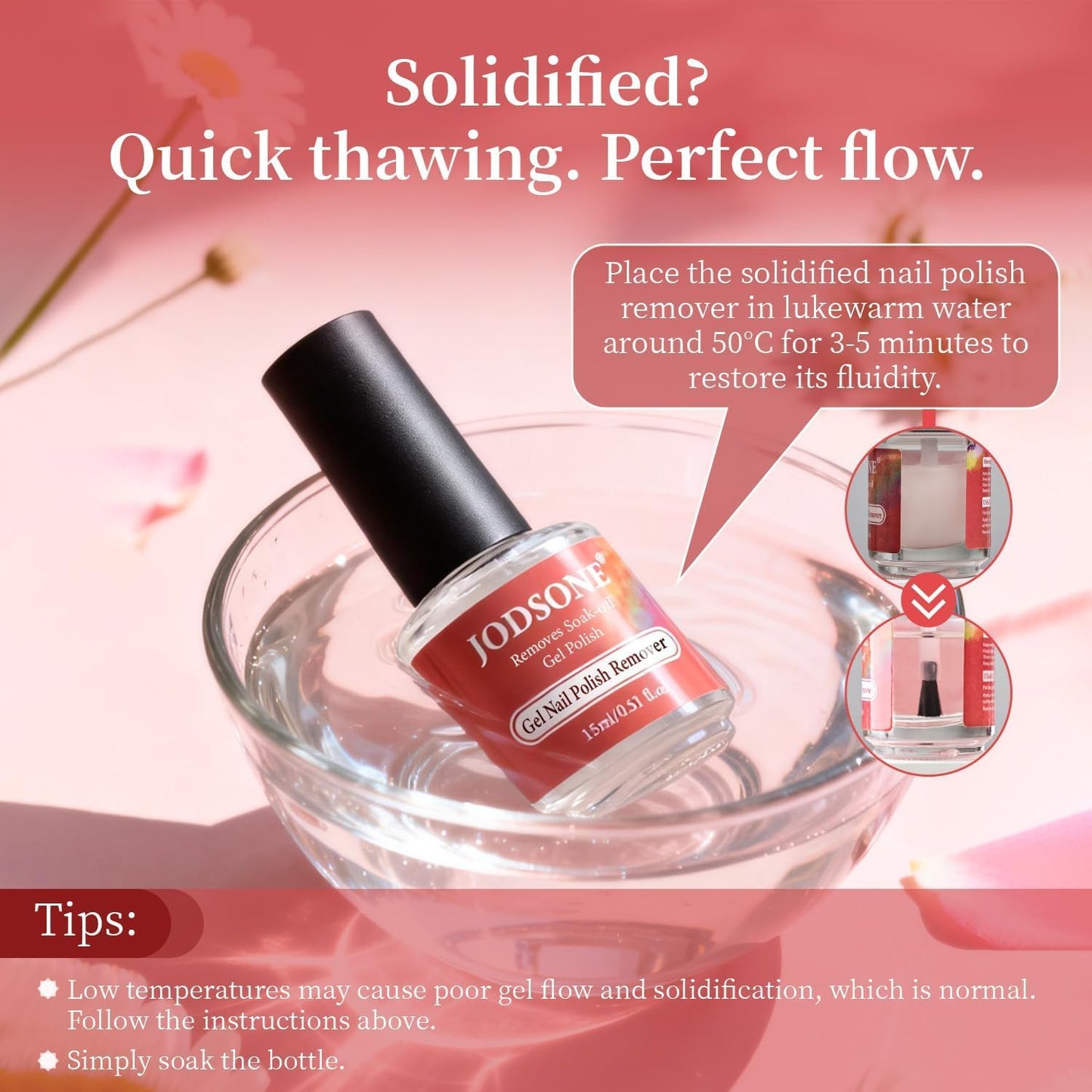 15Ml Dissolvant Vernis Semi Permanent, Enlève Le Vernis Gel En 3 À 5 Minutes Sans Trempage Ni Enveloppement, Enlève Facilement Et Rapidement Vernis Gel