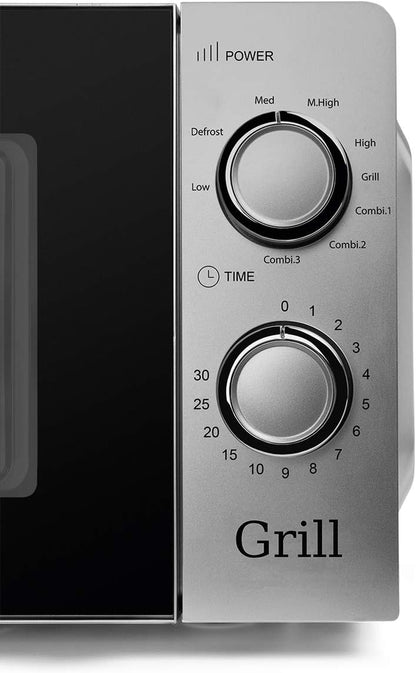 Mig 2138 - Four À Micro-Ondes Avec Grill, 20 L De Capacité, 5 Niveaux De Fonctionnement Et 3 Fonctions Combinées, Minuterie Jusqu’À 30 Min, 700 À 900 W