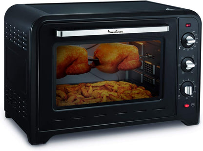 Four À Convection Électrique, 60 L, 2200 W, Thermostat Jusqu'À 240 Degrés, 7 Modes De Cuisson, Pain, Pizza, Tartes, Pâtisseries, Optimo, Noir YY2917FB