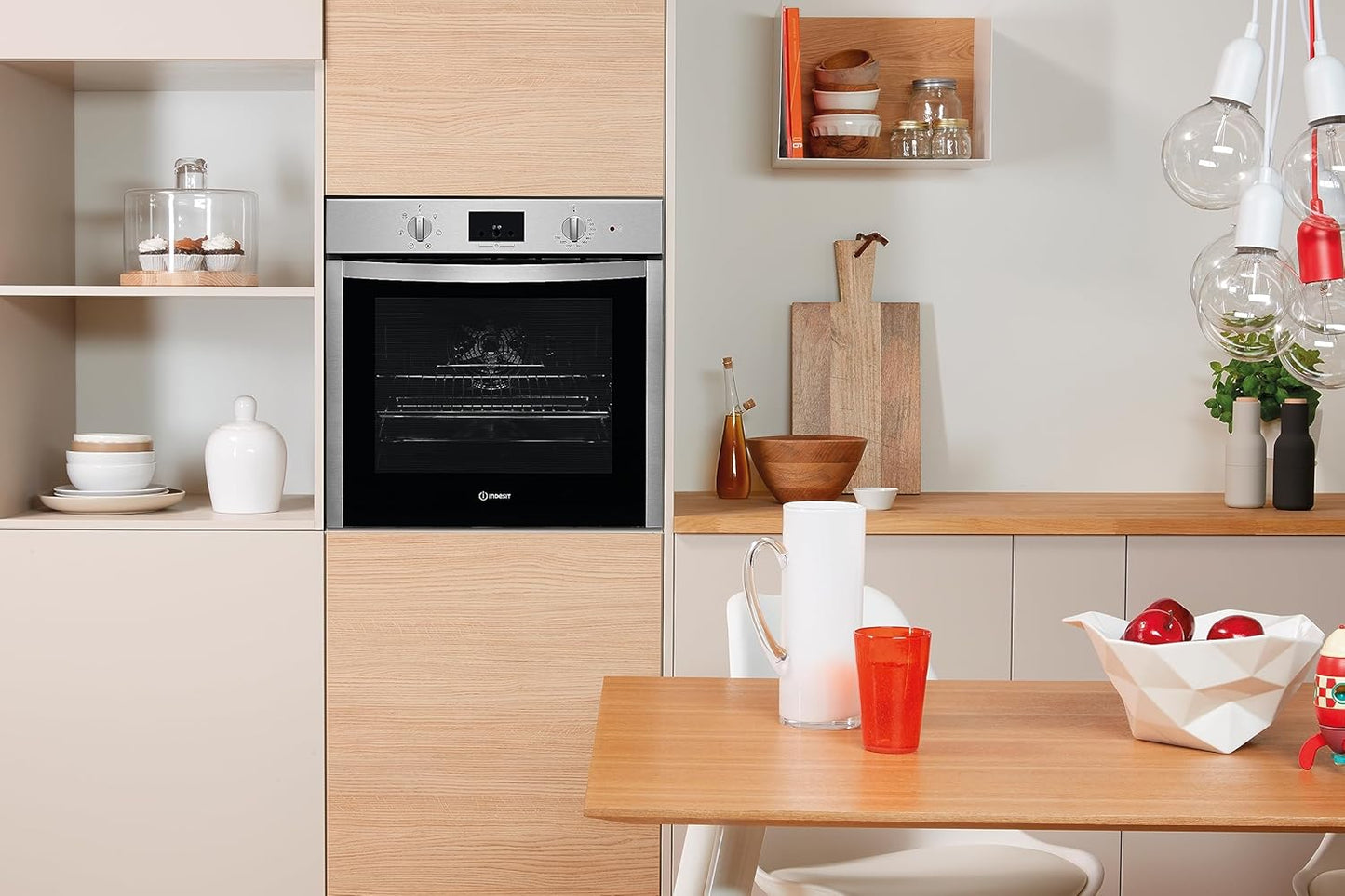 Indesit IFW 55Y4 IX Four Moyen Électrique En Acier Inoxydable, 71 L, Rotatif
