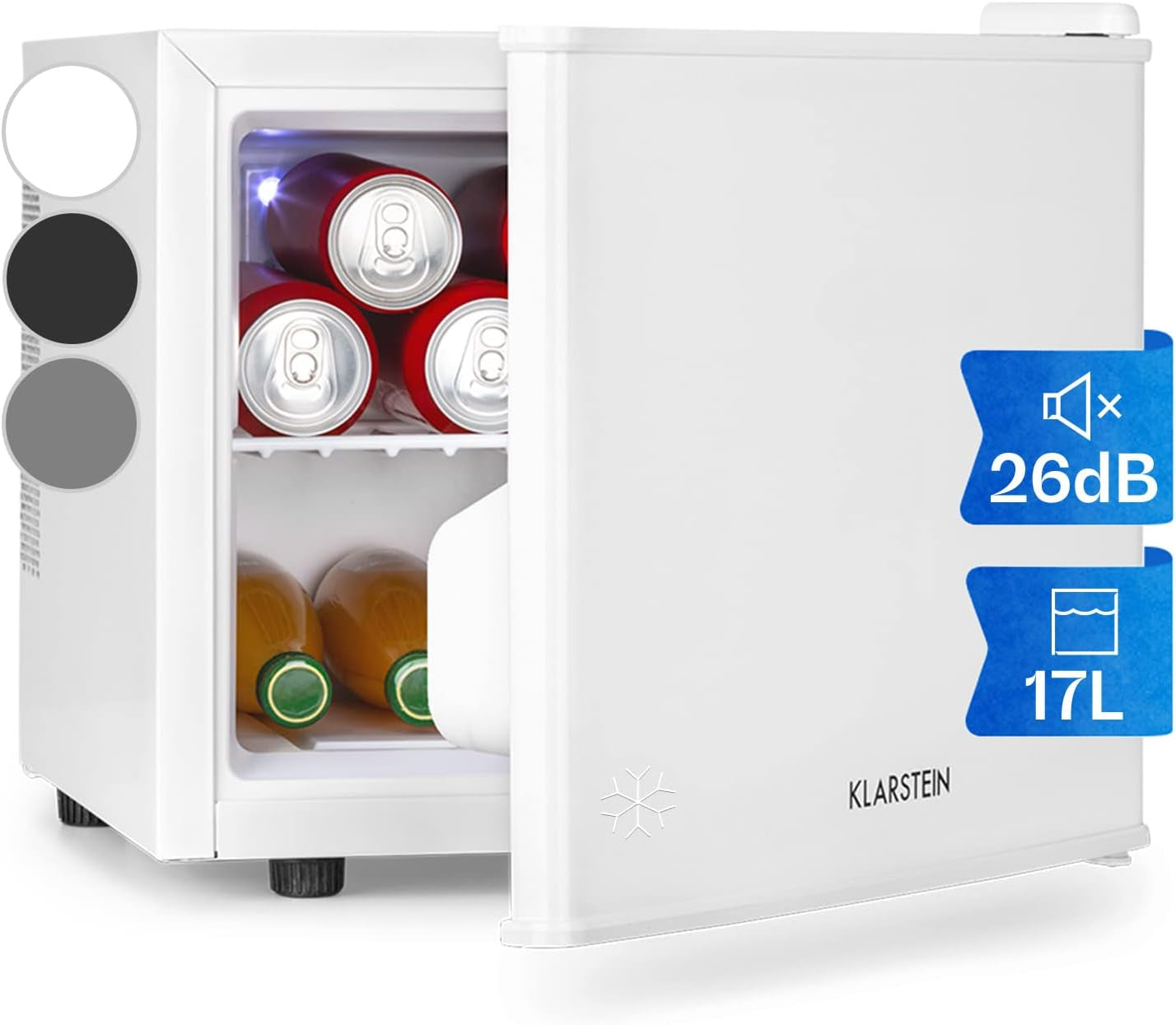 Mini Frigo De Chambre Pour Boissons, Petit Frigo Silencieux, Mini Bar Intérieur, Bières, Vins, Petit Refrigerateur Camping, 3 Niveaux De Refroidissement, Frigo Cosmetique, 0-15°C, 17L