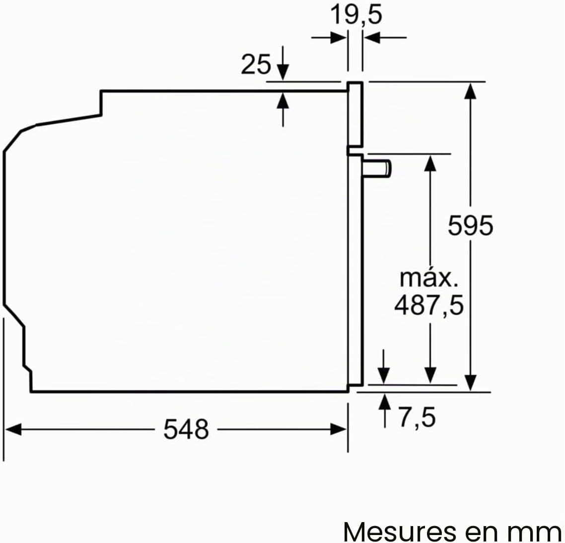 Siemens HQ574AER3, Iq300 Four Encastrable Avec Assistance À La Vapeur, 60 X 60 Cm, Nettoyage Pyrolyse, Chauffage Rapide, 10 Programmes Automatiques, Air Chaud 3D, Extracteurs Télescopiques, Acier