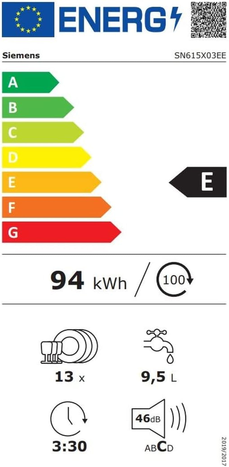 - Sn615X03Ee - Lave-Vaisselle 60Cm 13C 46Db A++ Tout Integrable Iq100