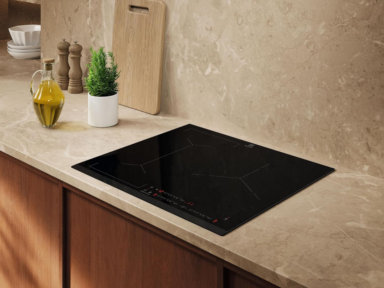 Table De Cuisson À Induction 59Cm 3 Feux 7200W Flexinduction Noir - EIV63343