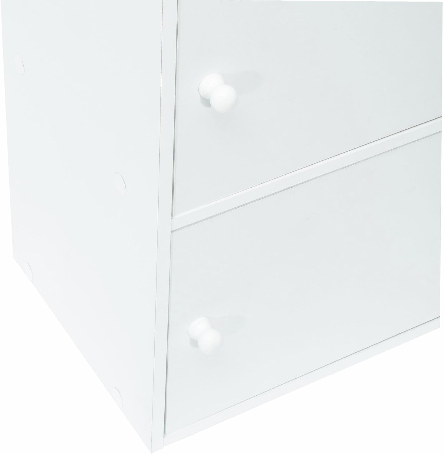 Meuble Blanc À Portes - 3 Portes - Panneaux De Bois MDF - 80 X 40 X 29 Cm - Livré En Kit Avec Plan De Montage - Pou
