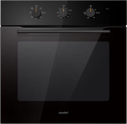 ' CBO60M80M1-BK Four Encastrable De 60 Cm, 60 Litres, Avec 8 Fonctions, Frire À Air, La Cuisson En Plusieurs Phases, La Porte Amovible, Facile À Nettoyer, Netoyage À La Vapeur, Noir