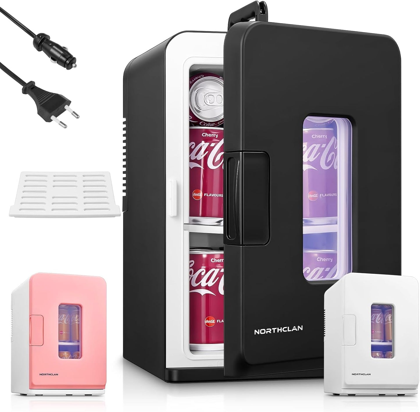 Mini Frigo De Chambre 15L/21 Cans, Réfrigérateur Électrique Avec ECO Mode Silencieux Pour Chambre/Voiture, Fonction Chaud/Froid, 12V/220V Glacière Portable De Beauté