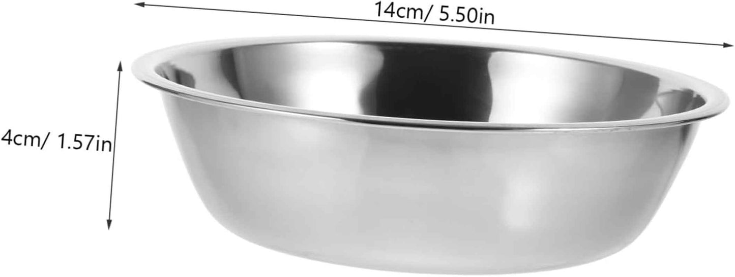 Lot De 5 Gamelles Pour Chat En Acier Inoxydable Bol De Nourriture Réutilisable Rond 5.51 in Récipient Alimentaire Pour Chaton Chiot Et Petit Animal Facile À Nettoyer