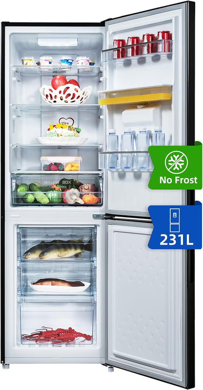 Réfrigérateur Congélateur Bas FBM228NE4DE 231L (161 + 70) Froid Ventilé, No Frost, Acier Inoxydable Noir, Portes Réversibles, 42 Db, 12 Ans De Garantie Sur Le Compresseur
