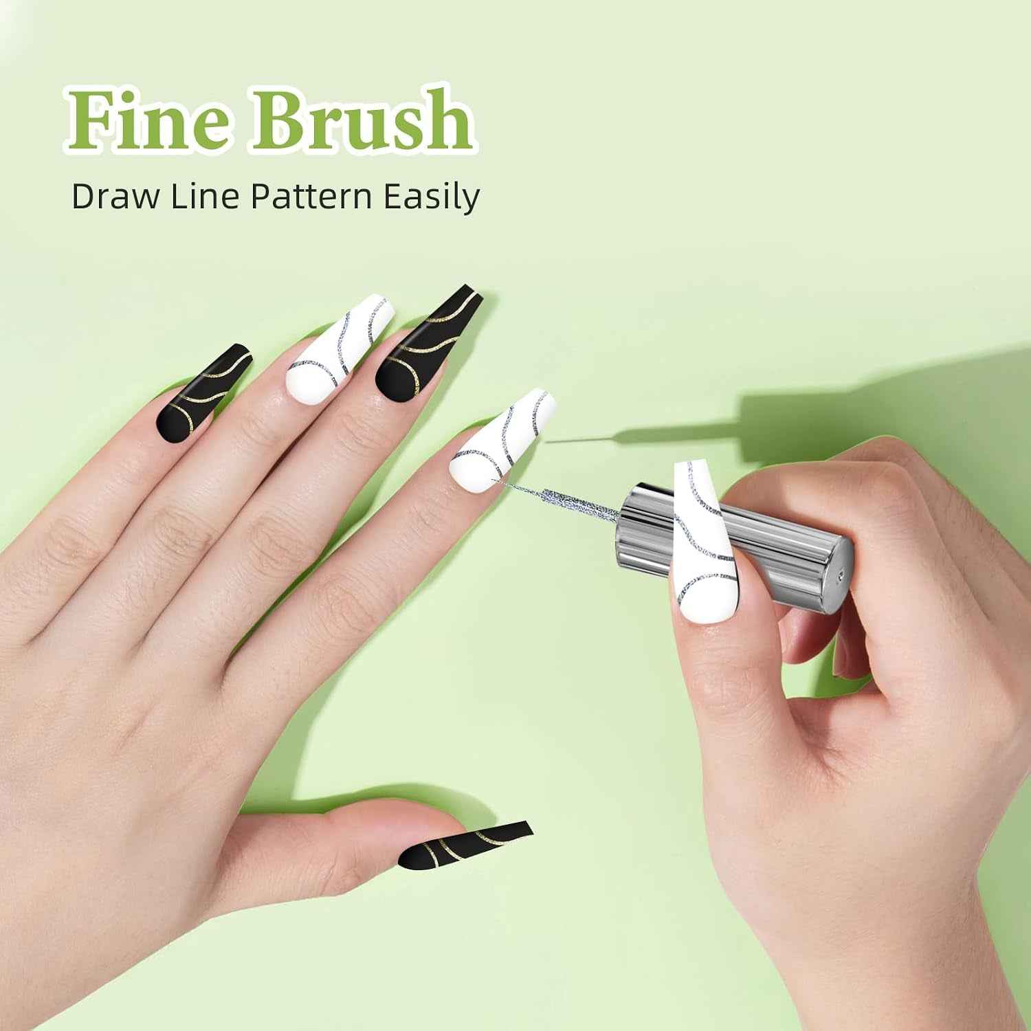 4Pcs Vernis Semi Permanent Pailleté Gel Paint Nail Art Kit French Manucure | 4 X 8Ml Vernis Semi Permanent Lot Avec Pinceau Fin Intégré, DIY Nail Art De Démarrage Pour Ongles Gel UV Fin Et Fin