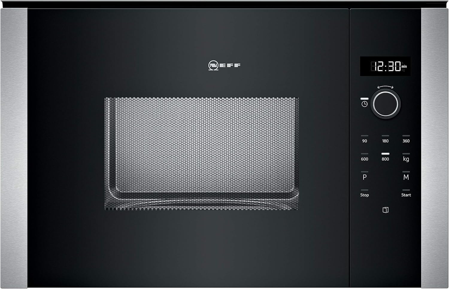 Micro Ondes Encastrable Neff HLAWD23N0 - Micro-Ondes Integrable Inox Et Noir - 20 Litres - 800 W