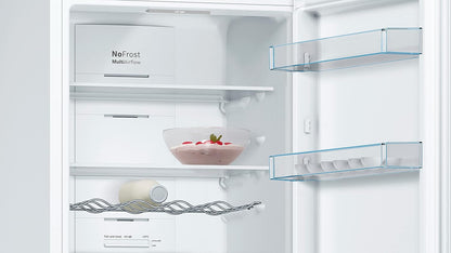 KGN36VWED Série 4 Réfrigérateur Combiné Pose-Libre - 326 L - 186 X 60 (H X L) - Blanc