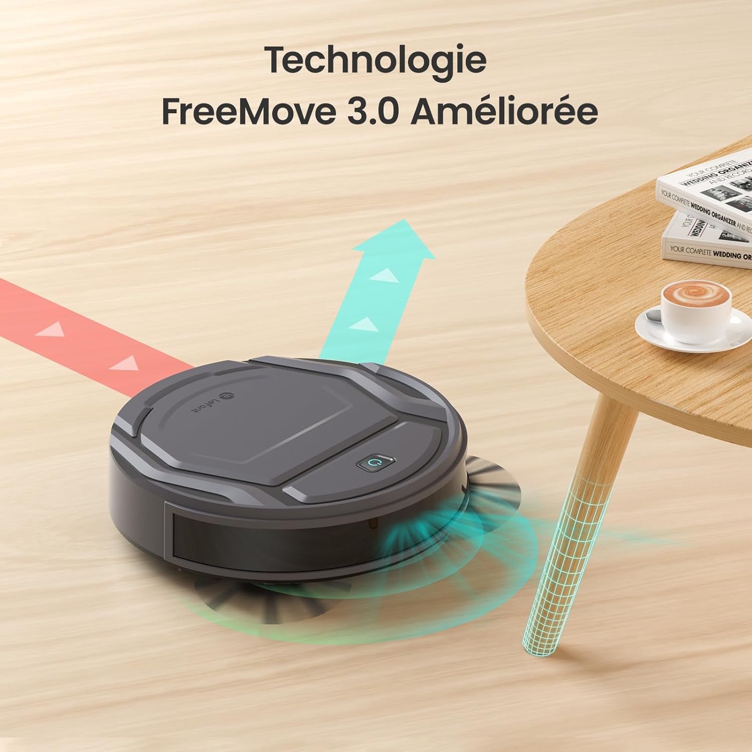Aspirateur Robot, Mince Silencieux Connecté Wifi/Bluetooth/Alexa/App, 6 Modes De Nettoyage, Auto-Charge, 120Min D'Autonomie, Idéal Pour Poils D'Animaux Sols Tapis, M210P Girs