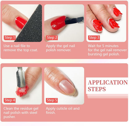 15Ml Dissolvant Vernis Semi Permanent, Enlève Le Vernis Gel En 3 À 5 Minutes Sans Trempage Ni Enveloppement, Enlève Facilement Et Rapidement Vernis Gel