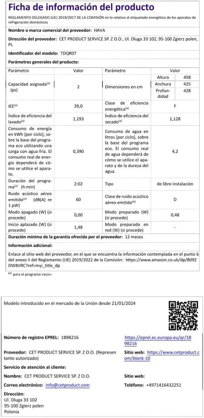 HAVA Mini Lave Vaisselle, Nouveau Modèle Amélioré 2024, 8 Programmes De Lavage, Lave-Vaisselle Portable Avec Sécurité Enfant Et Fonction De Démarrage Différé, Réservoir D'Eau De 5 L