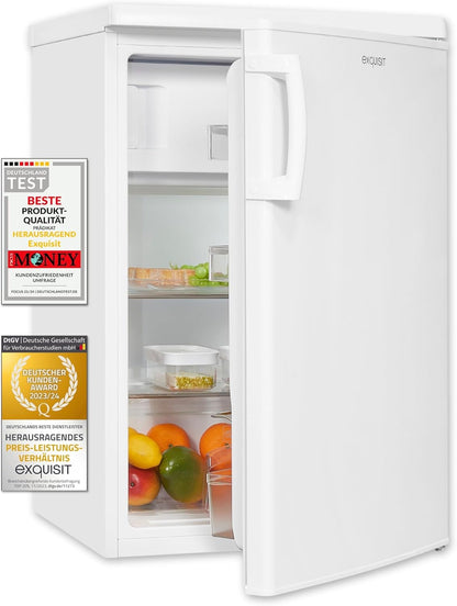 Exquisit Réfrigérateur Table Top KS16-4-HE-040D Blanc | Classe D Très Efficace | Sous Comptoir Avec Congélateur | 109 Litres De Capcité Nette