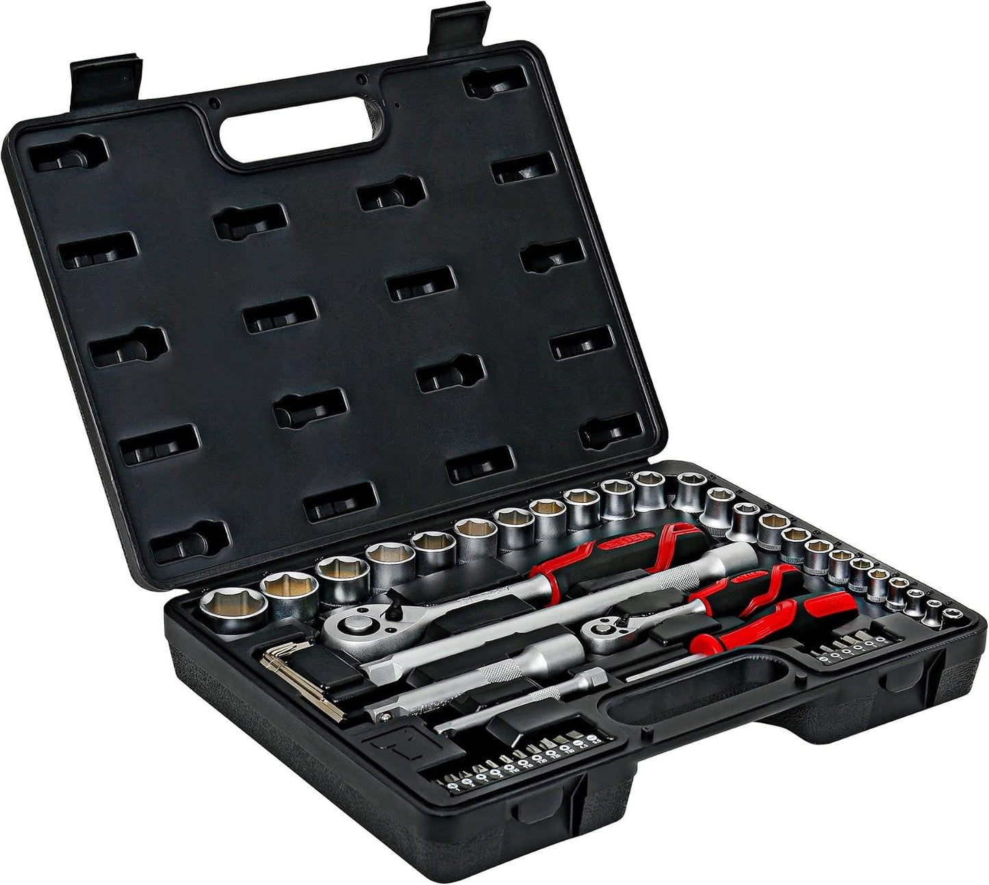 Jeu De 54 Clés À Douilles 1/4'' + 1/2'', Douilles Hexagonales De 5-27Mm, Phillips, Torx, Jeu De Douilles