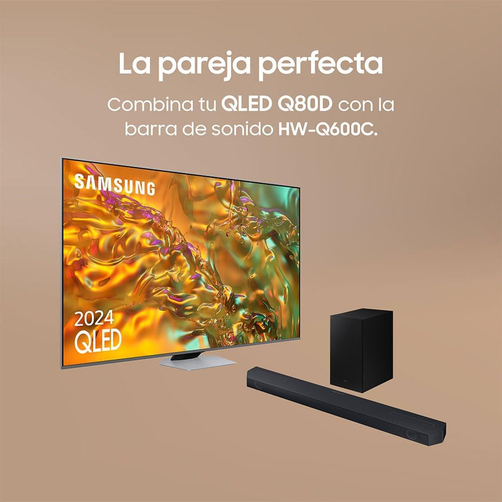 TV QLED 4K 2024 55Q80D Smart TV De 55" Avec Image Et Son Améliorés, Meilleur Contrôle Des Couleurs Avec Full Array, Le Meilleur Smart TV Et Écoutez Tous Les Haut-Parleurs Avec Q-Symphony