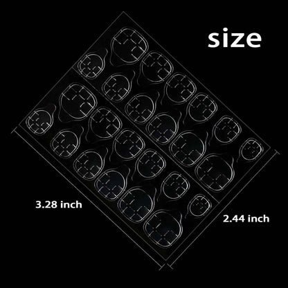 12 Feuilles 288 Pcs Ongles En Gelée Imperméables Et Respirants | Double Face, Super Collants Pour Faux Ongles, Transparents Et Flexibles Pour La Manucure