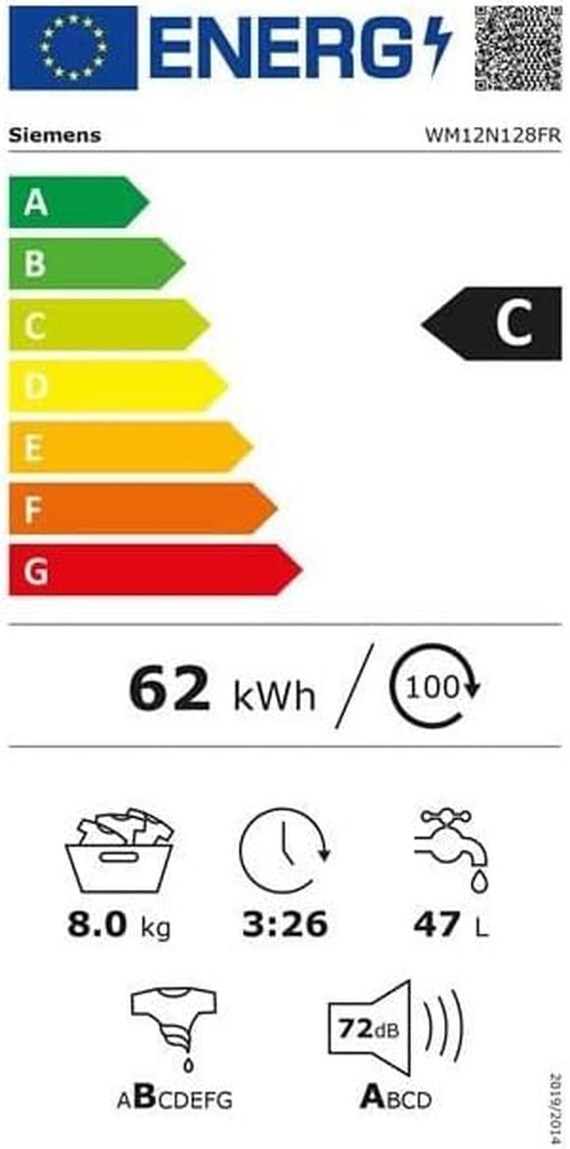 Lave Linge Frontal WM12N128FR