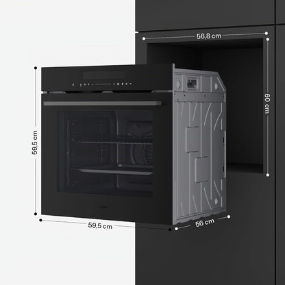 Klarstein Velaire Four Encastrable 60 Cm - 74L, 13 Modes, Classe A+, Commandes Tactiles, Nettoyage Facile, Four Électrique Encastrable, Minuterie, Noir