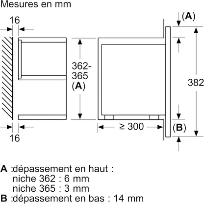 BFL634GS1 - Série 8 - Micro-Ondes Intégrable - 60 X 38 Cm - 21 Litres - Inox