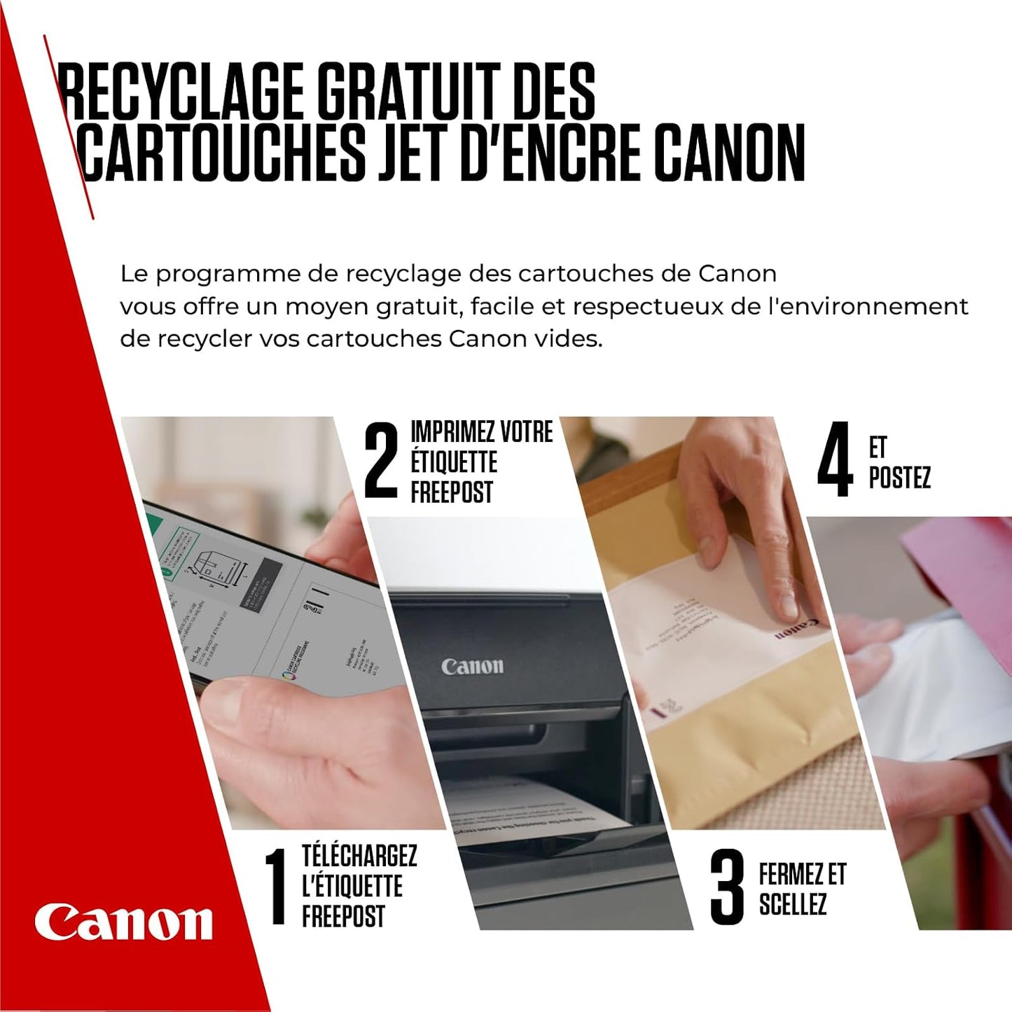 Canon CLI-581XXL Multipack Cartouches D'Encre D'Origine | Encre Canon Authentique - Noir plus Cyan, Magenta Et Jaune - Pour PIXMA TR8550, TR7550, TS6150, TS6151, TS8150 Et plus !