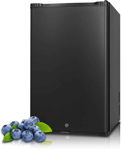 Frigo 12V, Frigo Camping Car 12V 220V, Avec Serrure, Silencieux, 50L, 0-10℃, Réfrigérateur Pour Caravane, Maison, Camping, Voiture, Noir