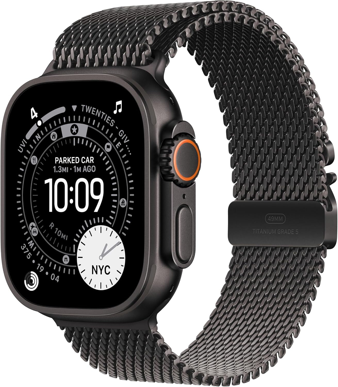 Watch Band - Bracelet Milanais - 49 Mm - Noir - Large