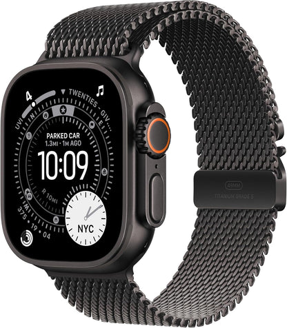 Watch Band - Bracelet Milanais - 49 Mm - Noir - Large