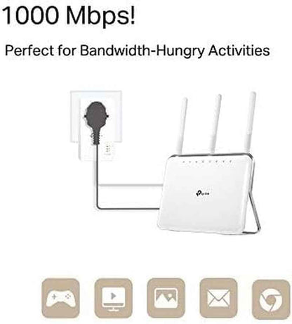 Prise CPL 1000 Mbps, Prise Intégrée, Port Gigabit, TL-PA7017P KIT