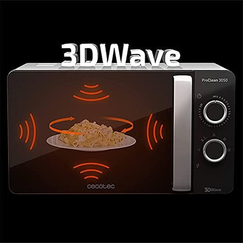 Micro-Ondes Proclean 3050. Capacité De 20 L, Revêtement Ready2Clean, 700 W De Puissance, 6 Niveaux De Fonctionnement, Minuterie 30 Minutes, Mode Décongeler, Finition Noir Et Argenté.