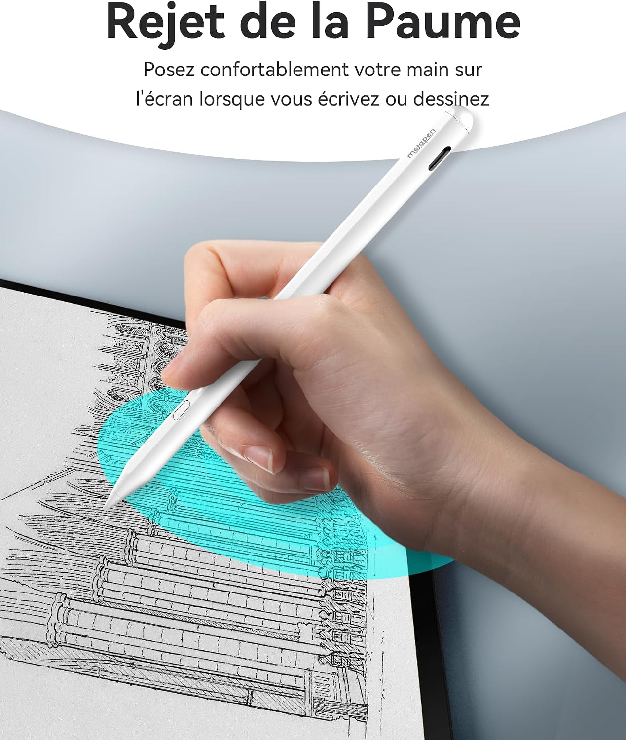 Stylet A11 Compatible Avec Apple Ipad 2018-2026，2X Charge Rapid | Rejet De Paume Stylus Pencil Pour Ipad 11 A16/10/9/8/7/6,Pro 3/4/5/6/M4/M5,Air 3/4/5/M2/M3/M4,Mini 5/6，Crayon Ipad