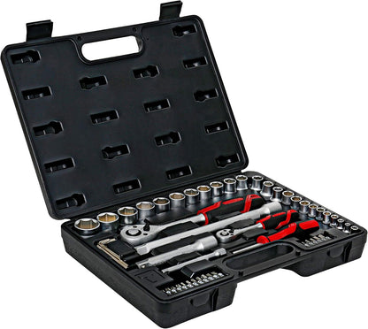 Jeu De 54 Clés À Douilles 1/4'' + 1/2'', Douilles Hexagonales De 5-27Mm, Phillips, Torx, Jeu De Douilles