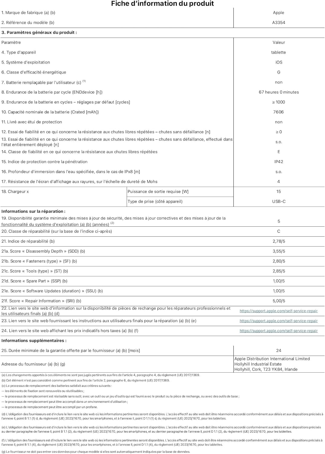 Ipad Avec Puce A16 : Écran Liquid Retina 11 Pouces, 128 Go, Wi-Fi 6, Caméras Avant/Arrière 12 Mpx, Touch ID, Autonomie D’Une Journée – Bleu