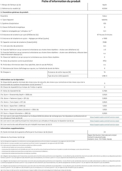 Ipad Avec Puce A16 : Écran Liquid Retina 11 Pouces, 128 Go, Wi-Fi 6, Caméras Avant/Arrière 12 Mpx, Touch ID, Autonomie D’Une Journée – Bleu