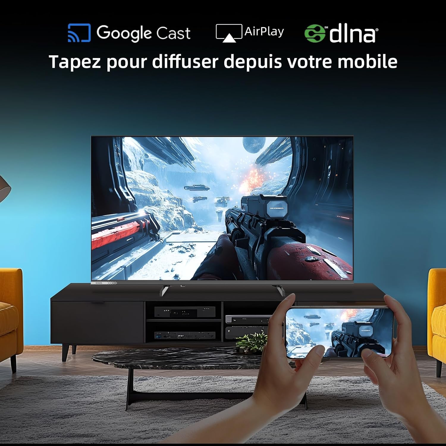 TV Connectée 40 Pouces FHD QLED Pro Google TV (L40QST) | HDR10, Apple Airplay, Dolby Audio &Dbx-Tv, Contrôle Vocal Google, Design Sans Bord