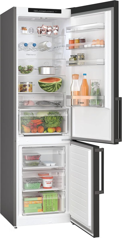 KGN39VXCT Série 4 Réfrigérateurs-Congélateurs 203 X 60 Cm 260 L + Congélateur 103 L Nofrost Ne Se Dégivre plus Longtemps, Vitafresh Éclairage LED Uniforme